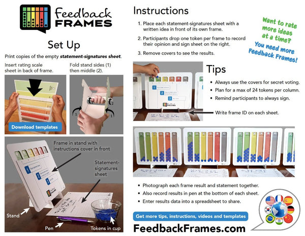 Feedback Frames - A4 / US Letter size (box of 8)